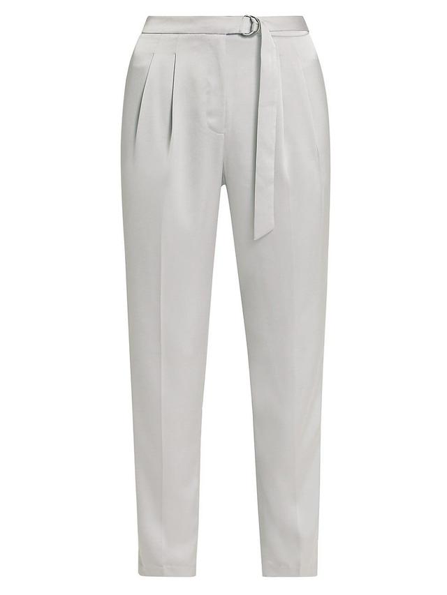 Womens Paige Satin Belted Pants Product Image