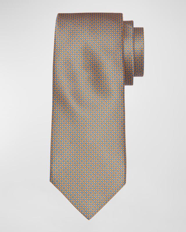 Mens Micro-Grid Silk Tie Product Image