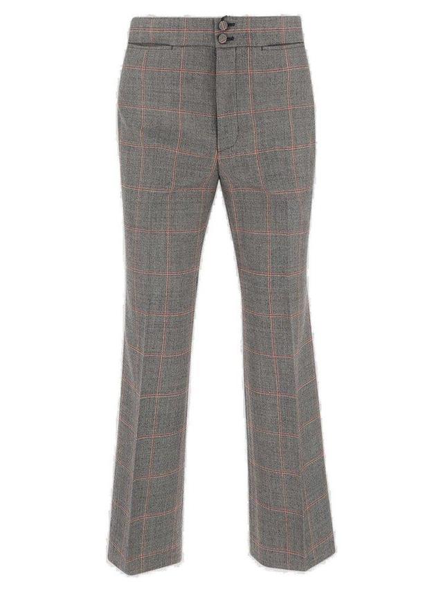 Plaid Straight Leg Trousers In Multi Product Image