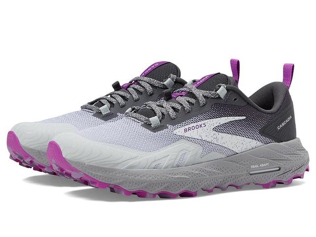 Brooks Cascadia 17 (Oyster/Blackened Pearl/Purple) Women's Shoes Product Image