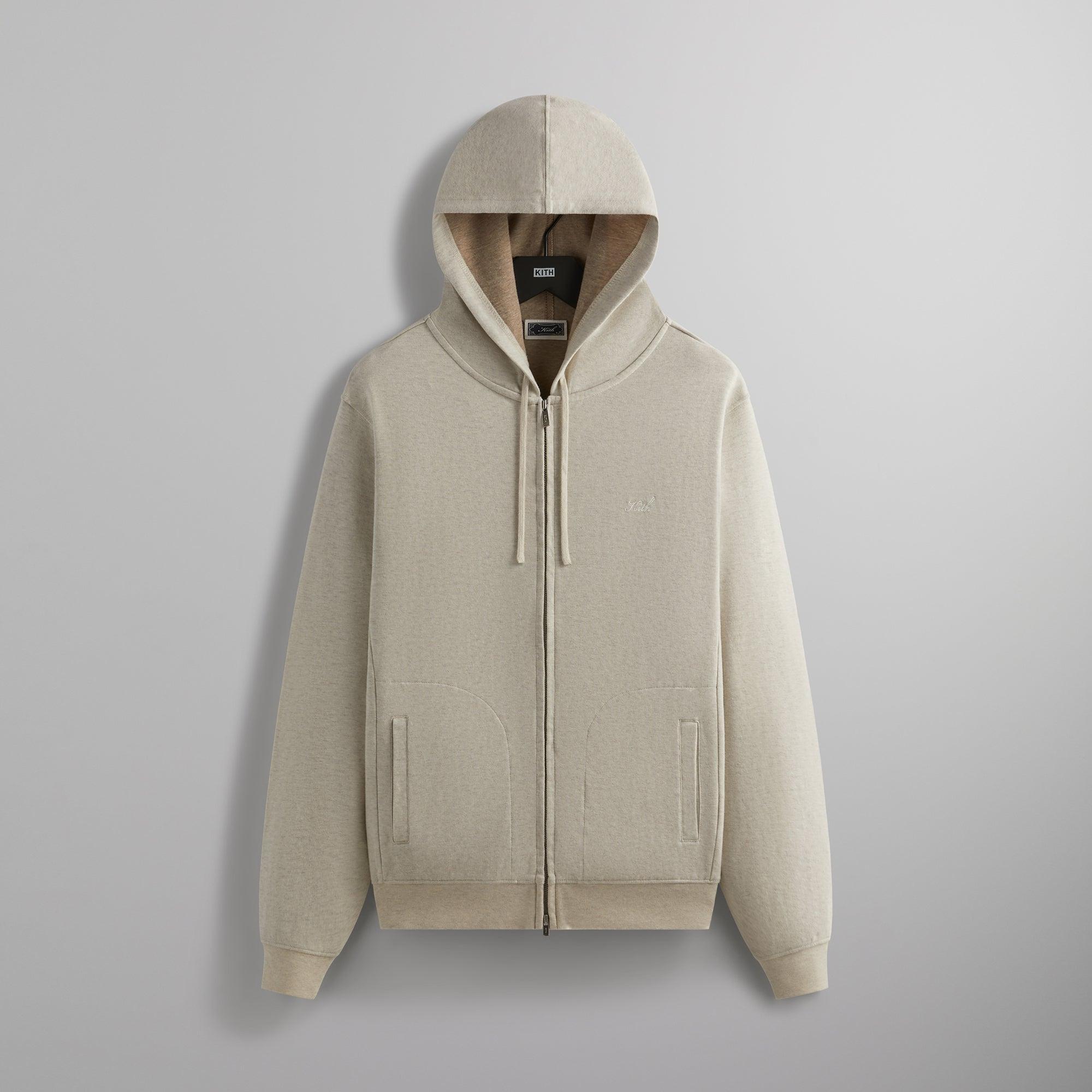 Kith Double Face Williams V Full Zip Hoodie - Sandy Heather Male Product Image