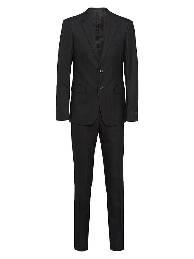 Mens Single Breasted Wool Suit Product Image