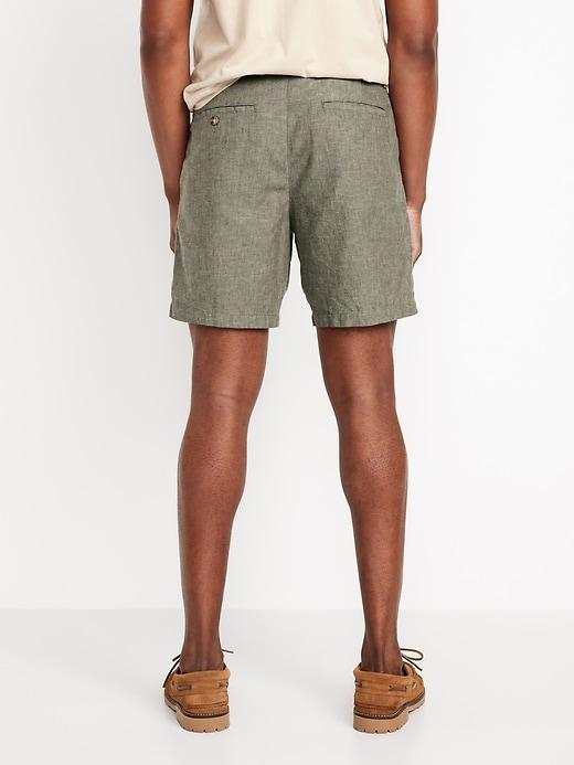 Slim Linen-Blend Chino Shorts -- 7-inch inseam Product Image