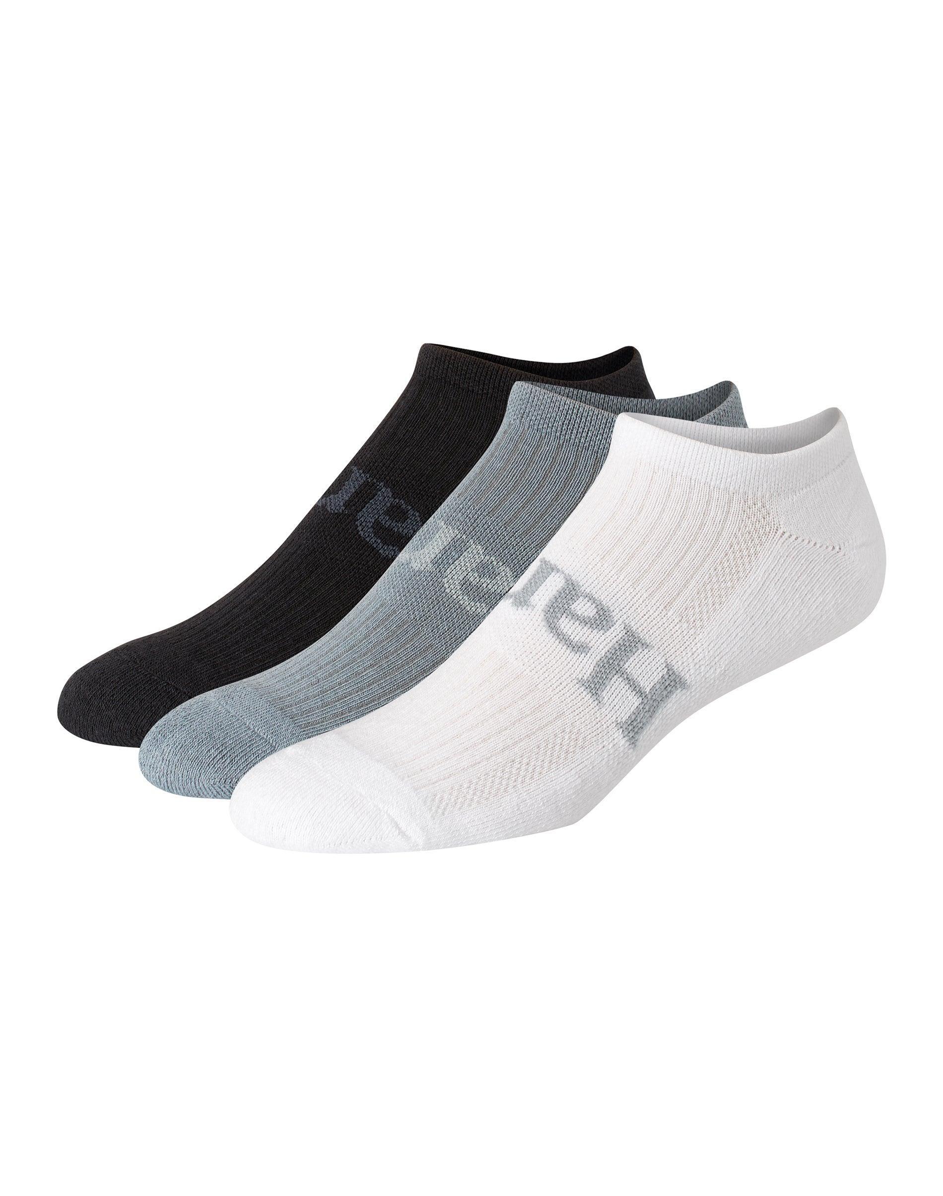 Hanes Originals Mens SuperSoft No Show Socks, 3-Pairs Wintergreen Dream/Black/White 6-12 Product Image