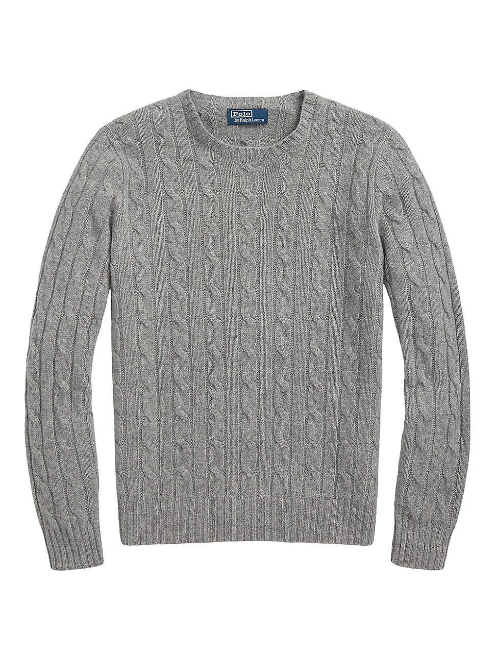 Mens Cashmere Cable-Knit Sweater Product Image