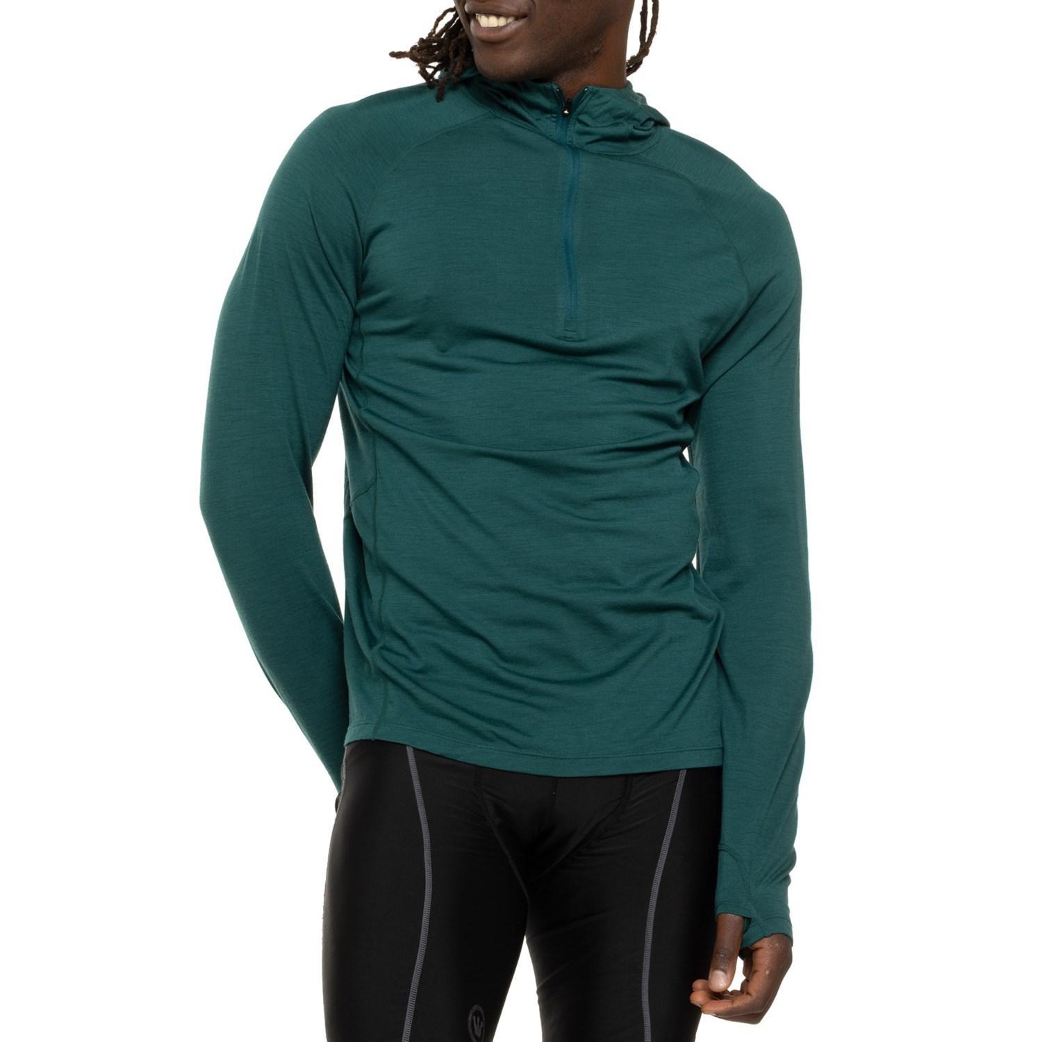 Ibex Indie Hooded Shirt - Merino Wool, Zip Neck, Long Sleeve Product Image