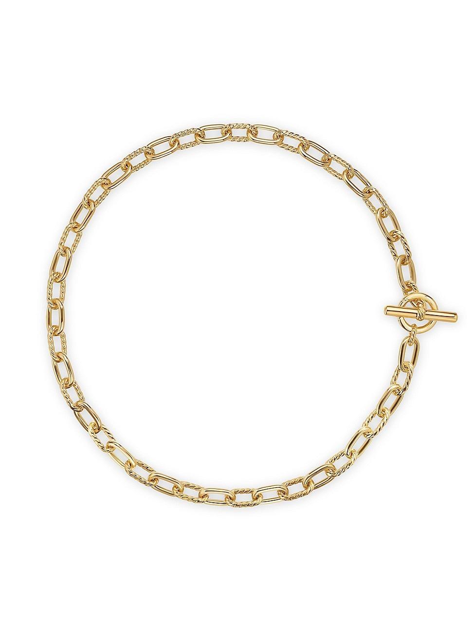 Womens DY Madison Toggle Chain Necklace in 18K Yellow Gold, 8.5MM Product Image