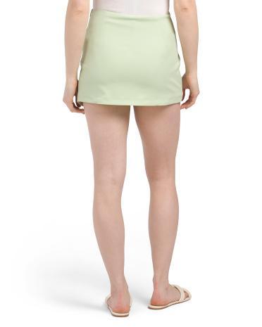 Tie Front Mini Skort for Women Product Image