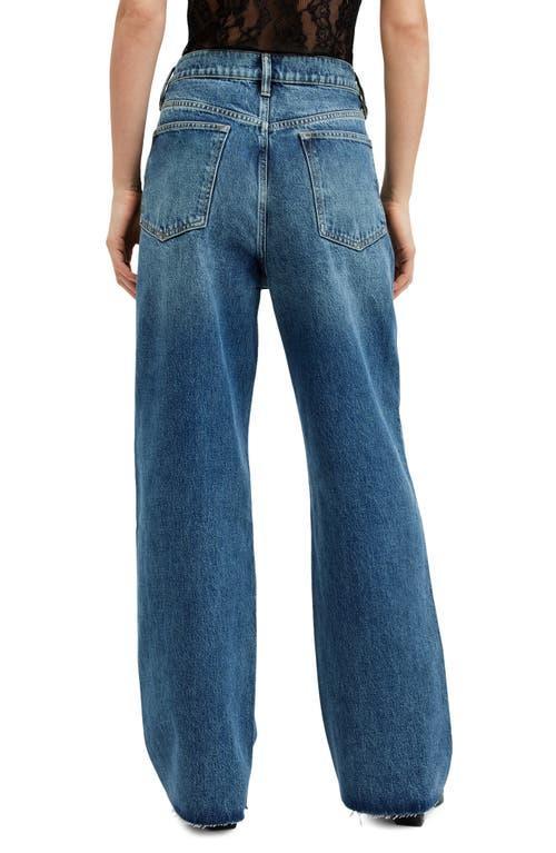 Blake Mid Rise Wide Leg Jeans In Dark Indigo Product Image