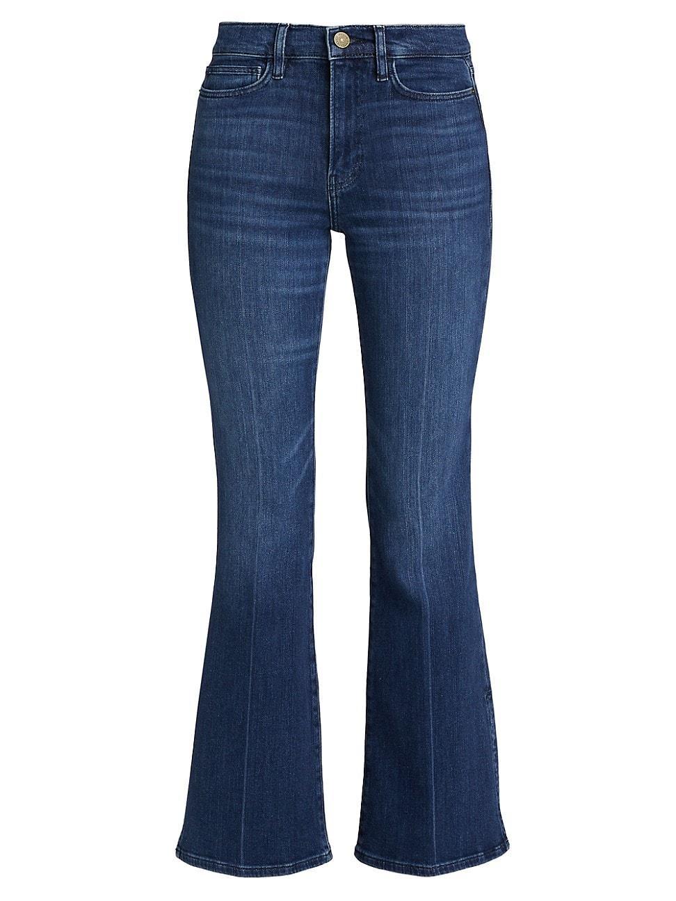 Womens Le Easy Flare Side-Slit Mid-Rise Jeans Product Image