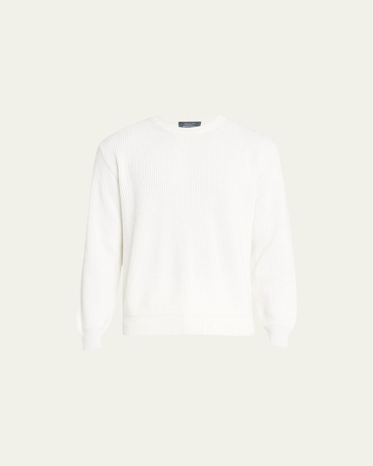 Mens Cashmere Ribbed Crewneck Product Image