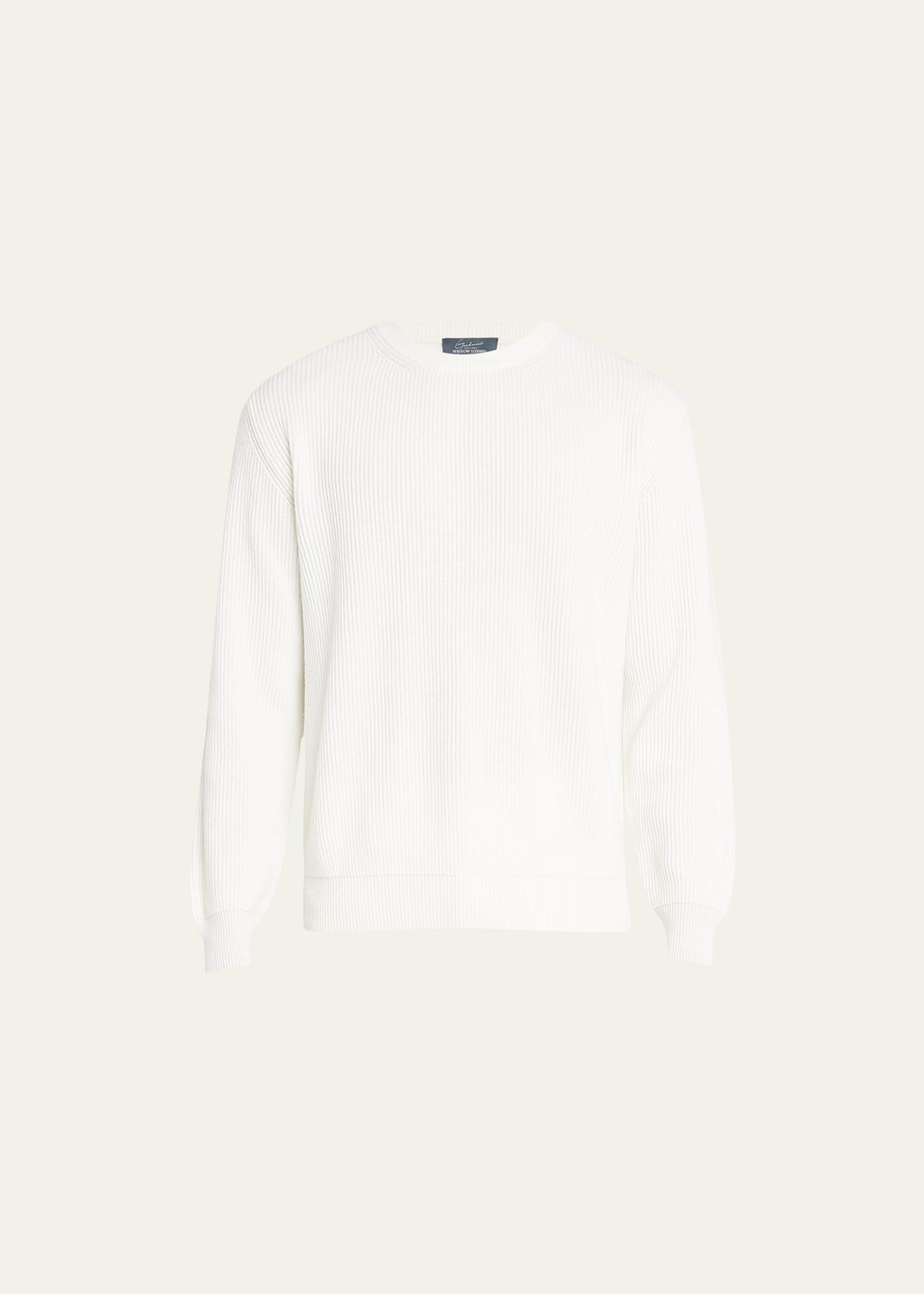 Mens Cashmere Ribbed Crewneck Product Image