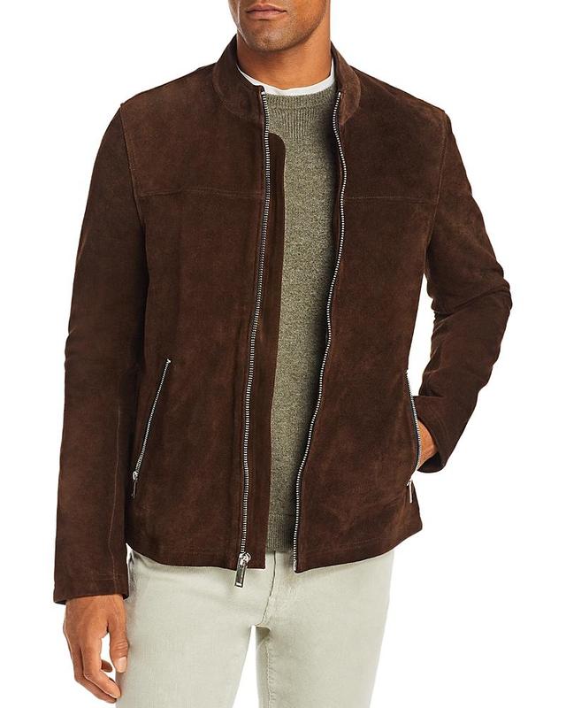 Karl Lagerfeld Paris Suede Moto Jacket Product Image