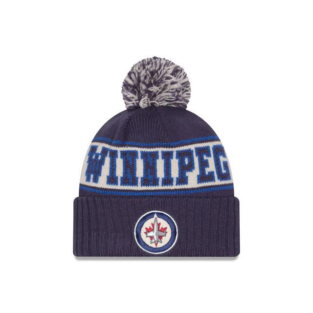 Winnipeg Jets Retro Pom Knit Hat Male Product Image