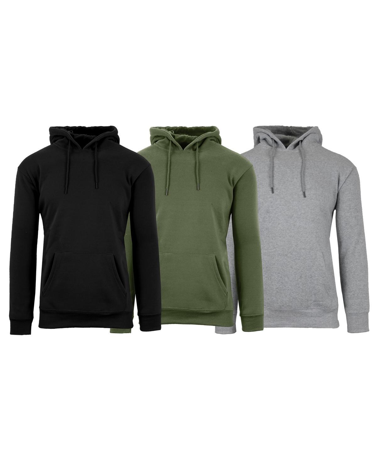 Galaxy By Harvic Mens Heavyweight Fleece-Lined Pullover Hoodie Sweatshirt - 3 Pack Product Image