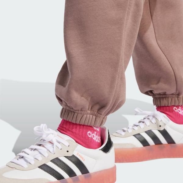 adidas Essentials Fleece Loose Joggers Glow Pink 2XS Womens Product Image