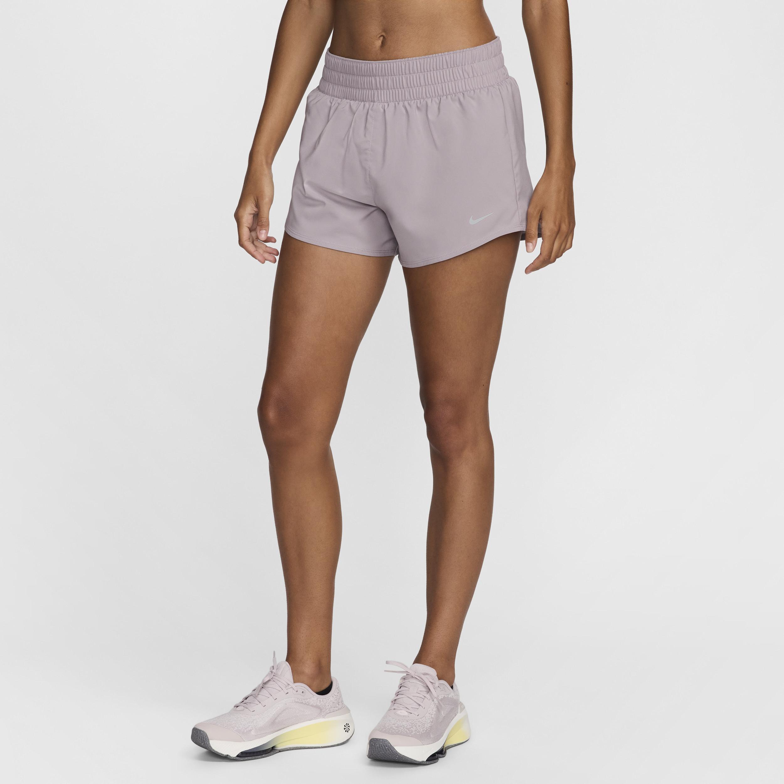 Nike Womens One Dri-FIT Mid-Rise 3 Brief-Lined Shorts Product Image