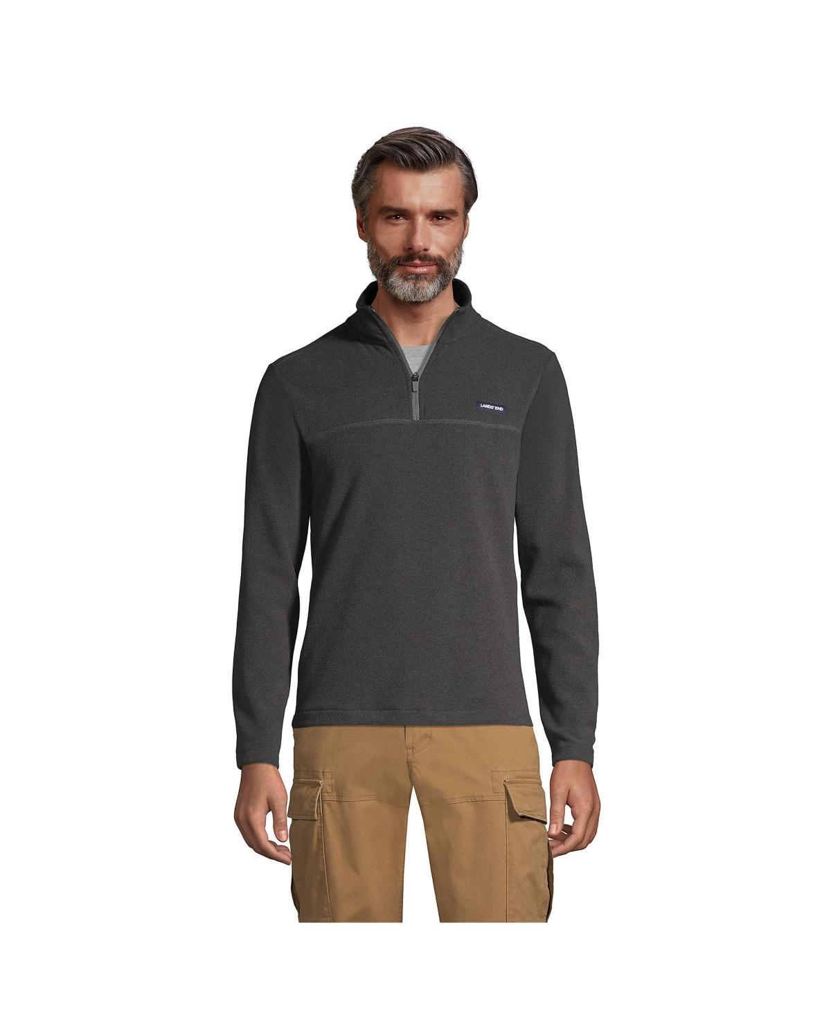 Mens Lands End Fleece Quarter-Zip Pullover Oxford Product Image