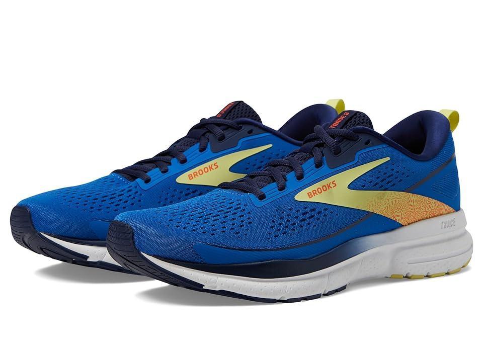 Brooks Trace 3 (Blue/Peacoat/Yellow) Men's Shoes Product Image