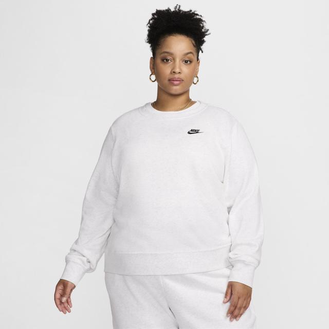 Womens Nike Sportswear Club Fleece Crew-Neck Sweatshirt (Plus Size) Product Image