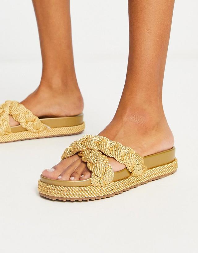 ASOS DESIGN Jasmine braided espadrille footbed sandals Product Image