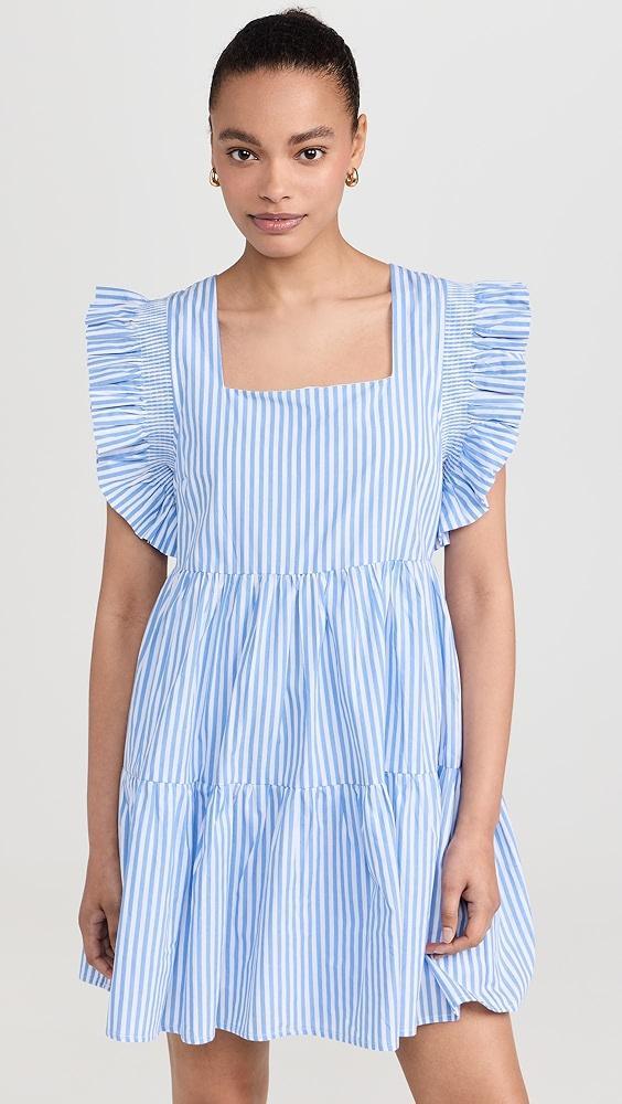 English Factory Stripe Square Neckline Mini Dress | Shopbop Product Image