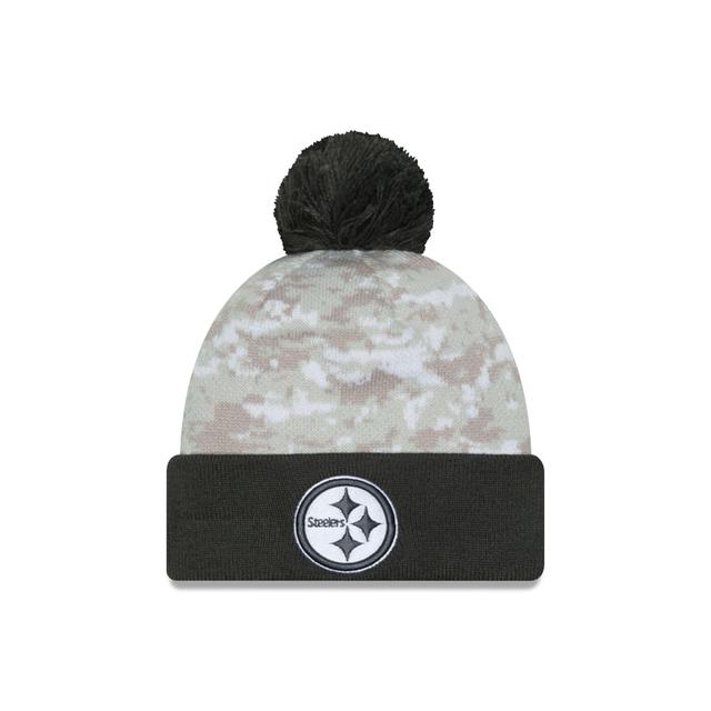 Pittsburgh Steelers 2024 Salute to Service Pom Knit Hat Male Product Image