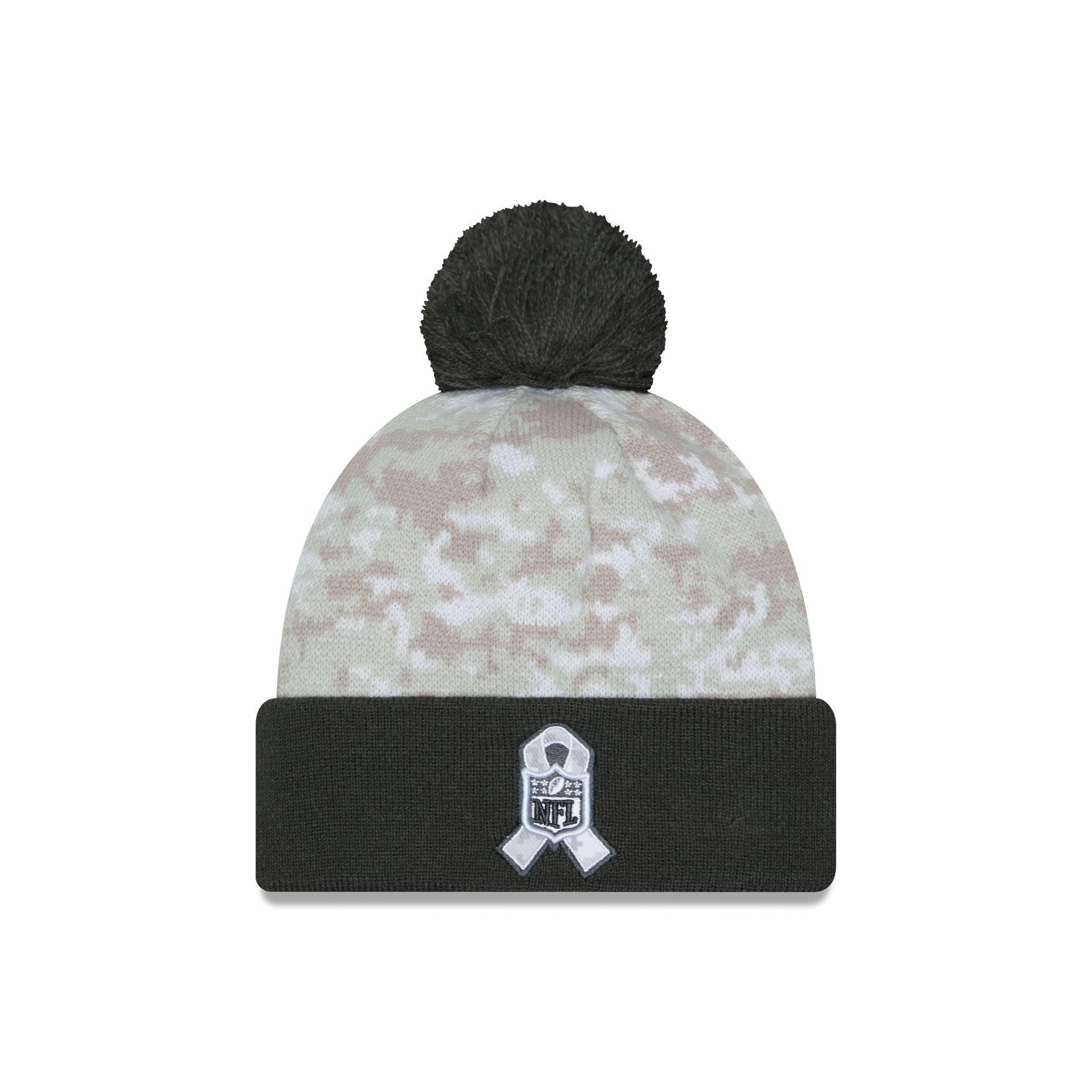 Baltimore Ravens 2024 Salute to Service Pom Knit Hat Male Product Image