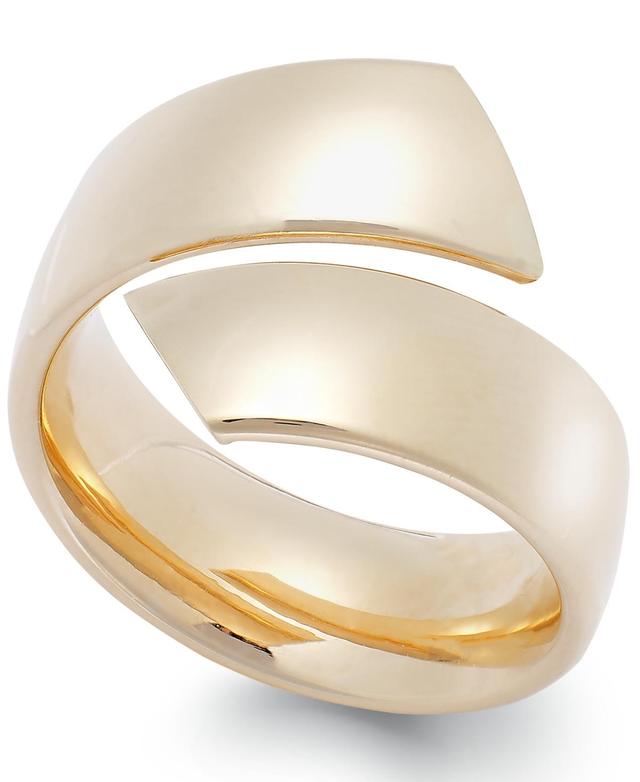 Italian Gold Bypass Ring in 14k Yellow Gold and 14k White Gold Product Image