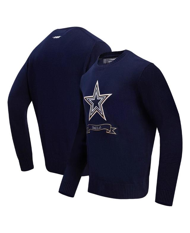 Mens Pro Standard Navy Dallas Cowboys Prep Knit Sweater Product Image