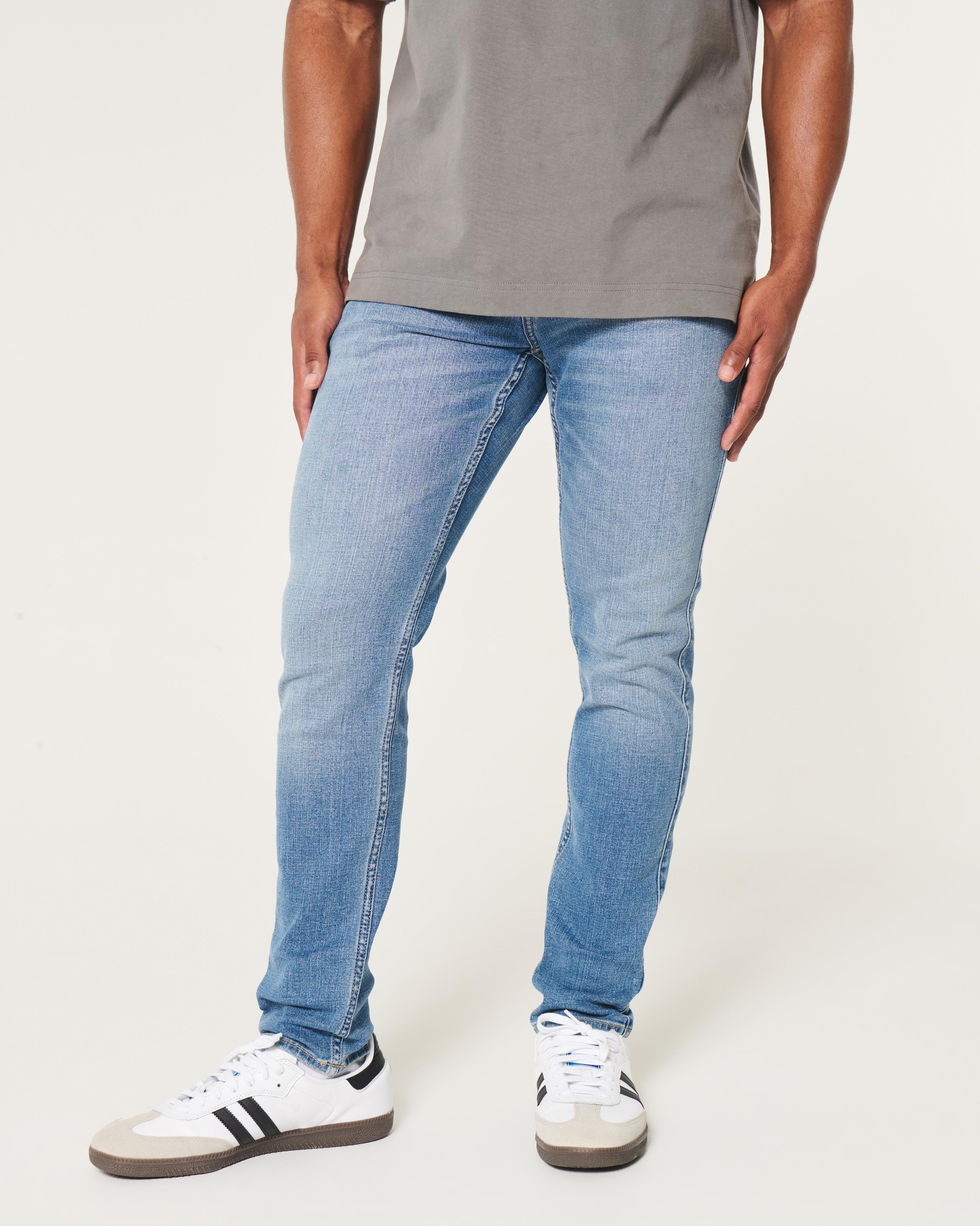 Medium Wash Athletic Skinny Jeans Product Image