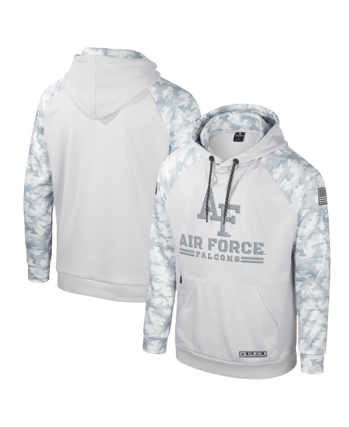 Mens Colosseum Gray Air Force Falcons Oht Military-Inspired Appreciation Ice Raglan Pullover Hoodie Product Image