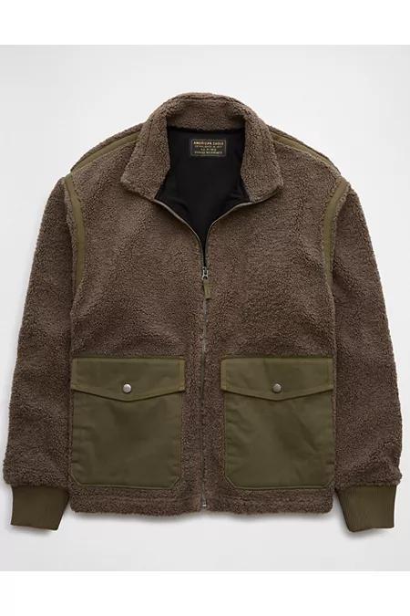 AE Zip-Up Sherpa Jacket Men's Product Image