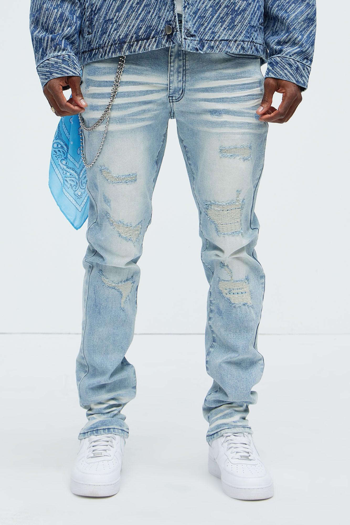 Rolling With It Stacked Skinny Jeans - Vintage Blue Wash product image