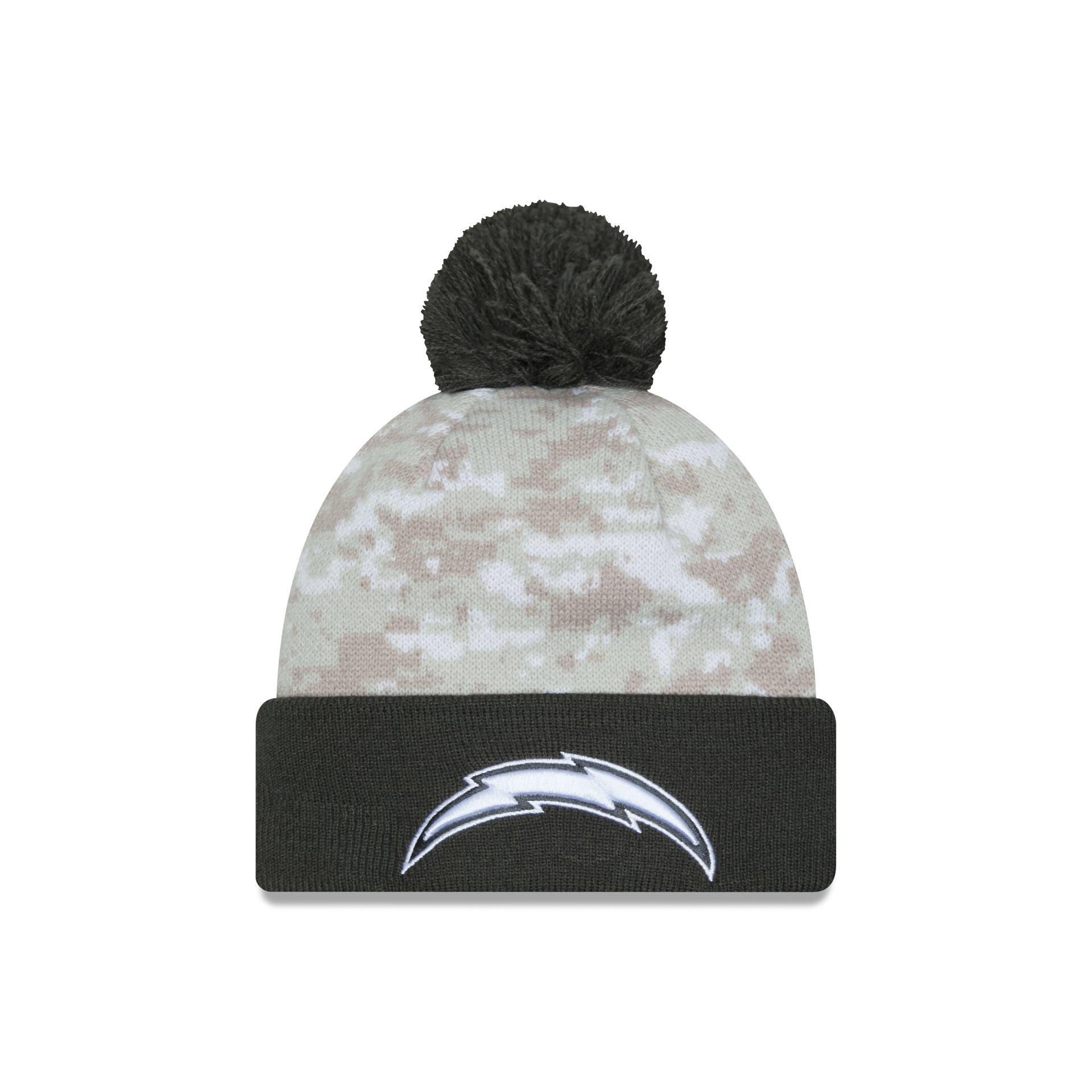 Los Angeles Chargers 2024 Salute to Service Pom Knit Hat Male Product Image