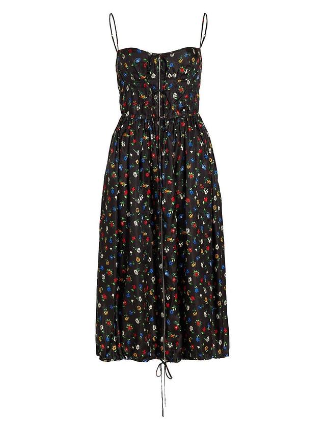 Womens Ditsy Floral Midi-Dress Product Image