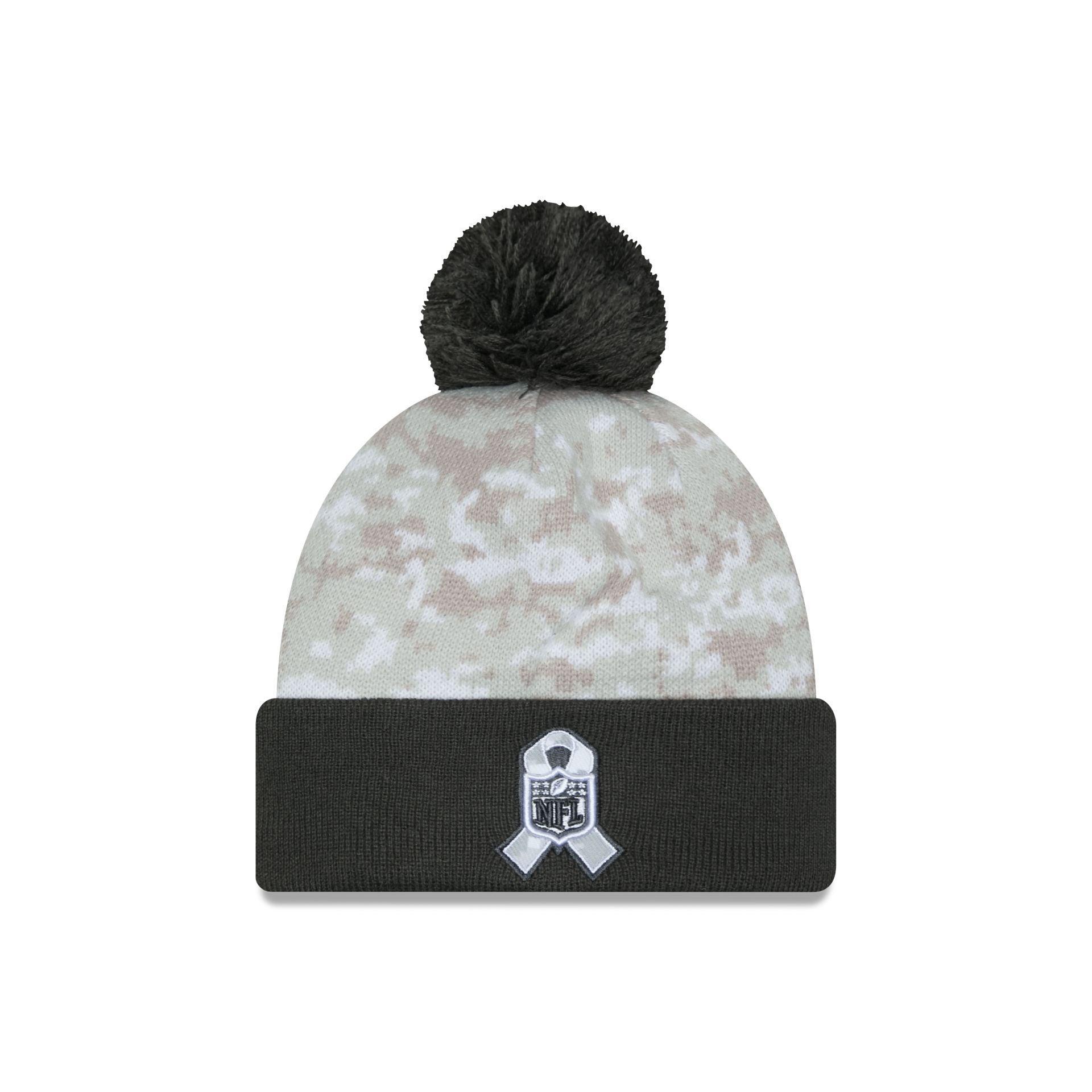 New England Patriots 2024 Salute to Service Pom Knit Hat Male Product Image