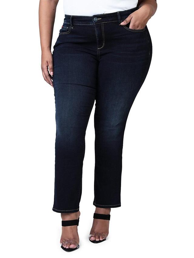 SLINK Jeans High Waist Straight Leg Jeans in Athena at Nordstrom Rack, Size 16W Product Image