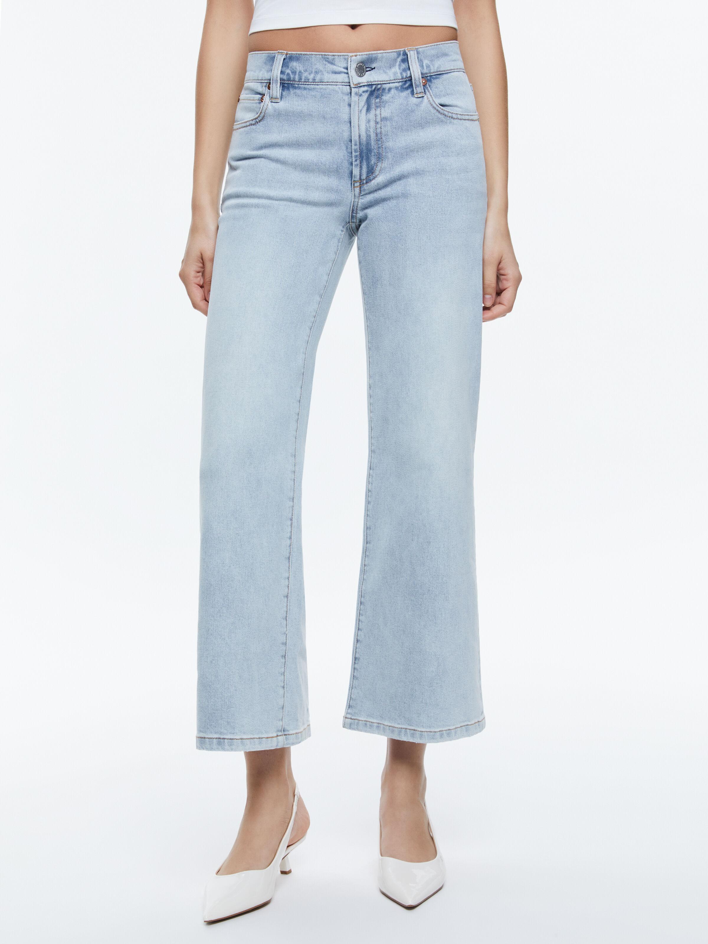 ALICE AND OLIVIA Roxie Kick Flare Jean In Rockstar Blue Product Image