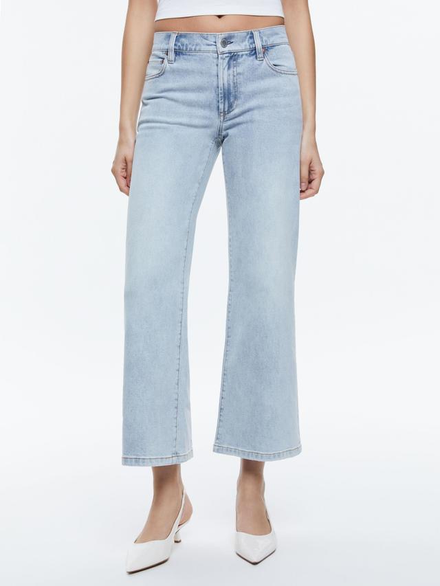 ALICE AND OLIVIA Roxie Kick Flare Jean In Rockstar Blue Product Image