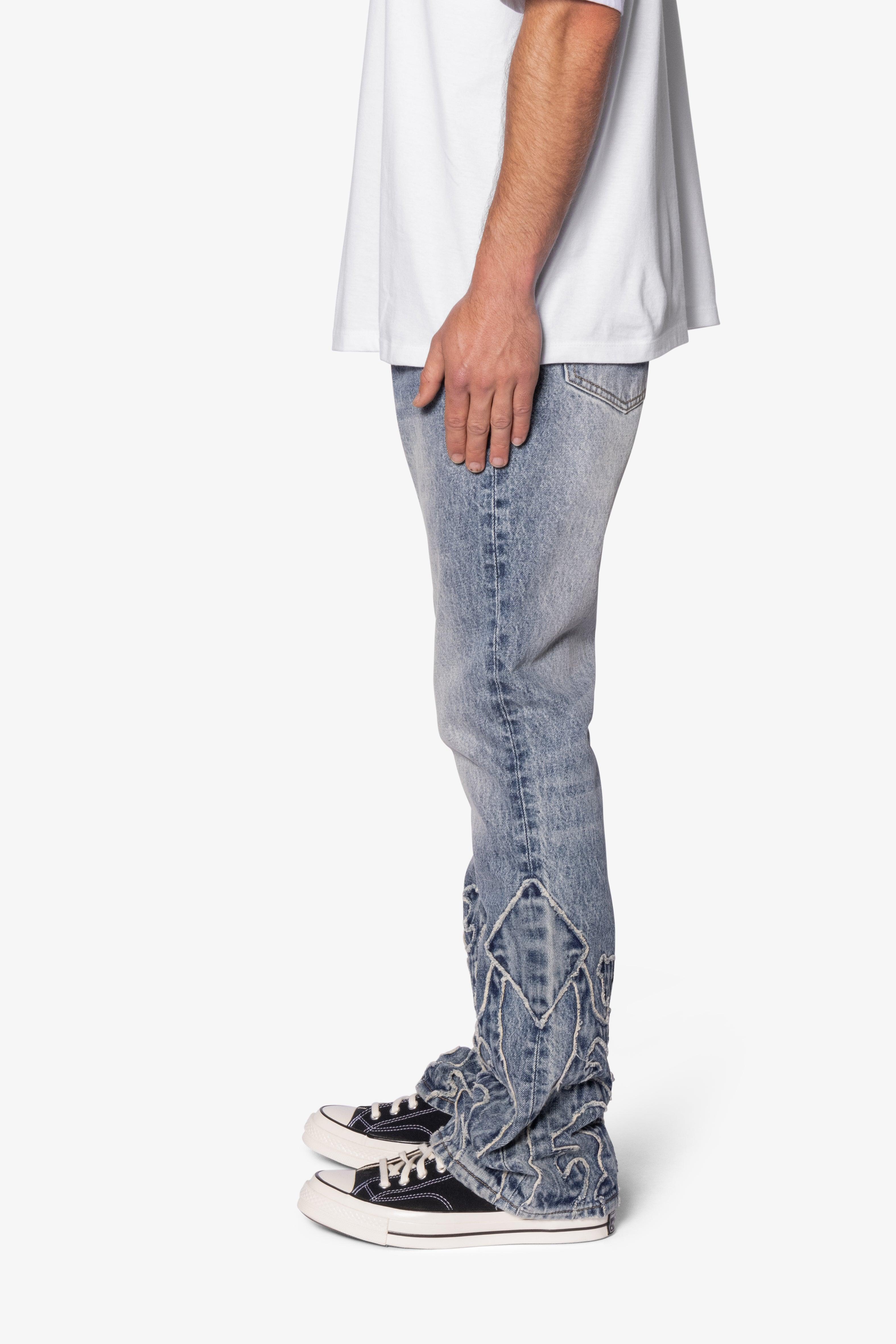 B689 Western Flare Denim - Blue Product Image