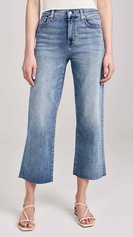 7 For All Mankind Cropped Alexa Raw Cut Hem Jeans | Shopbop Product Image