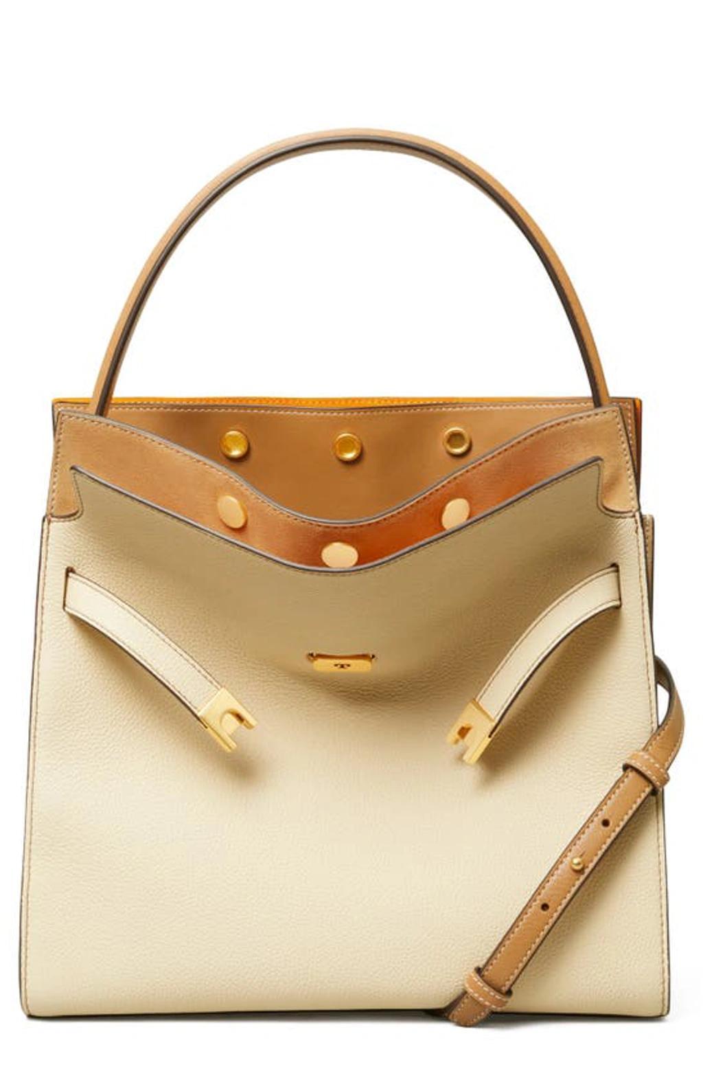 Lee Radziwill Pebbled Leather Double Bag In New Moon Product Image