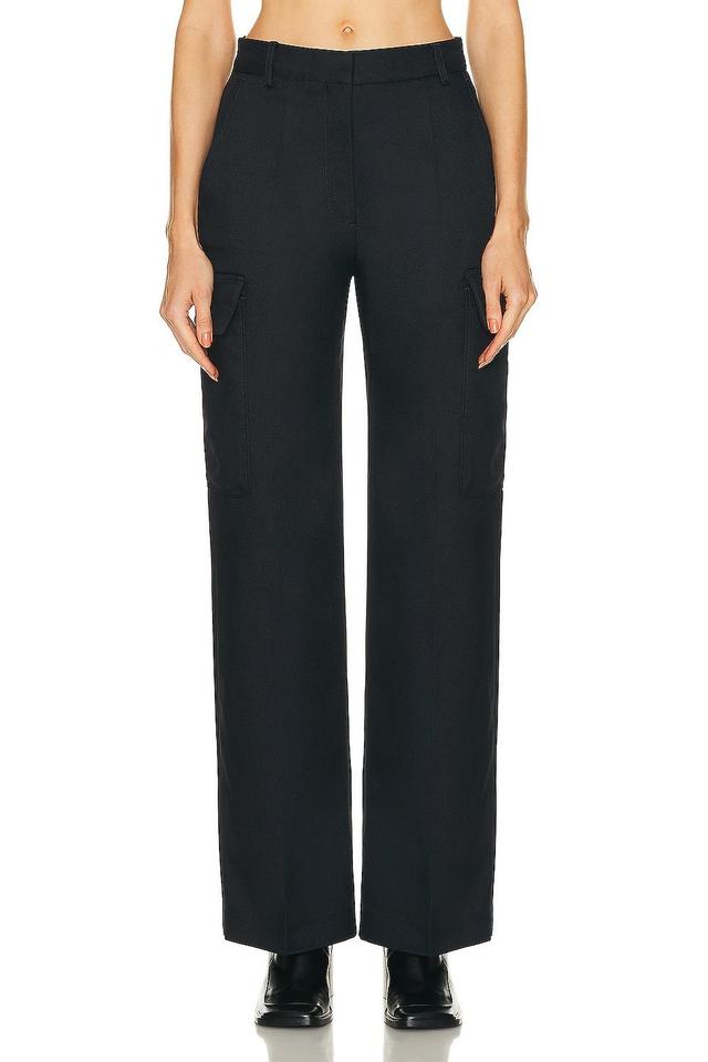 Stella McCartney Tailored Straight Cargo Trouser in Black Product Image