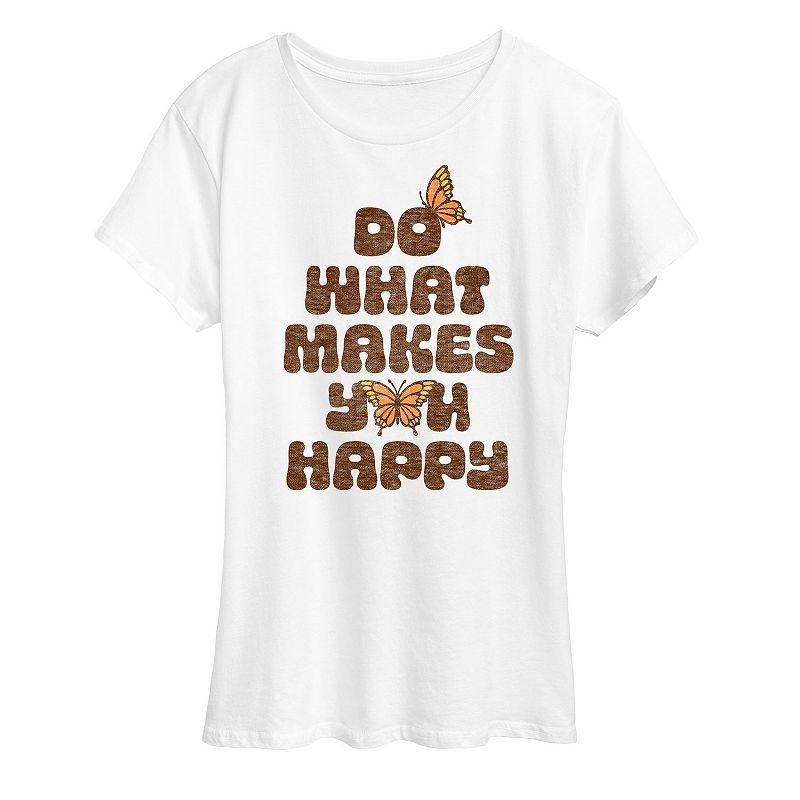 Womens Do What Makes You Happy Graphic Tee Product Image