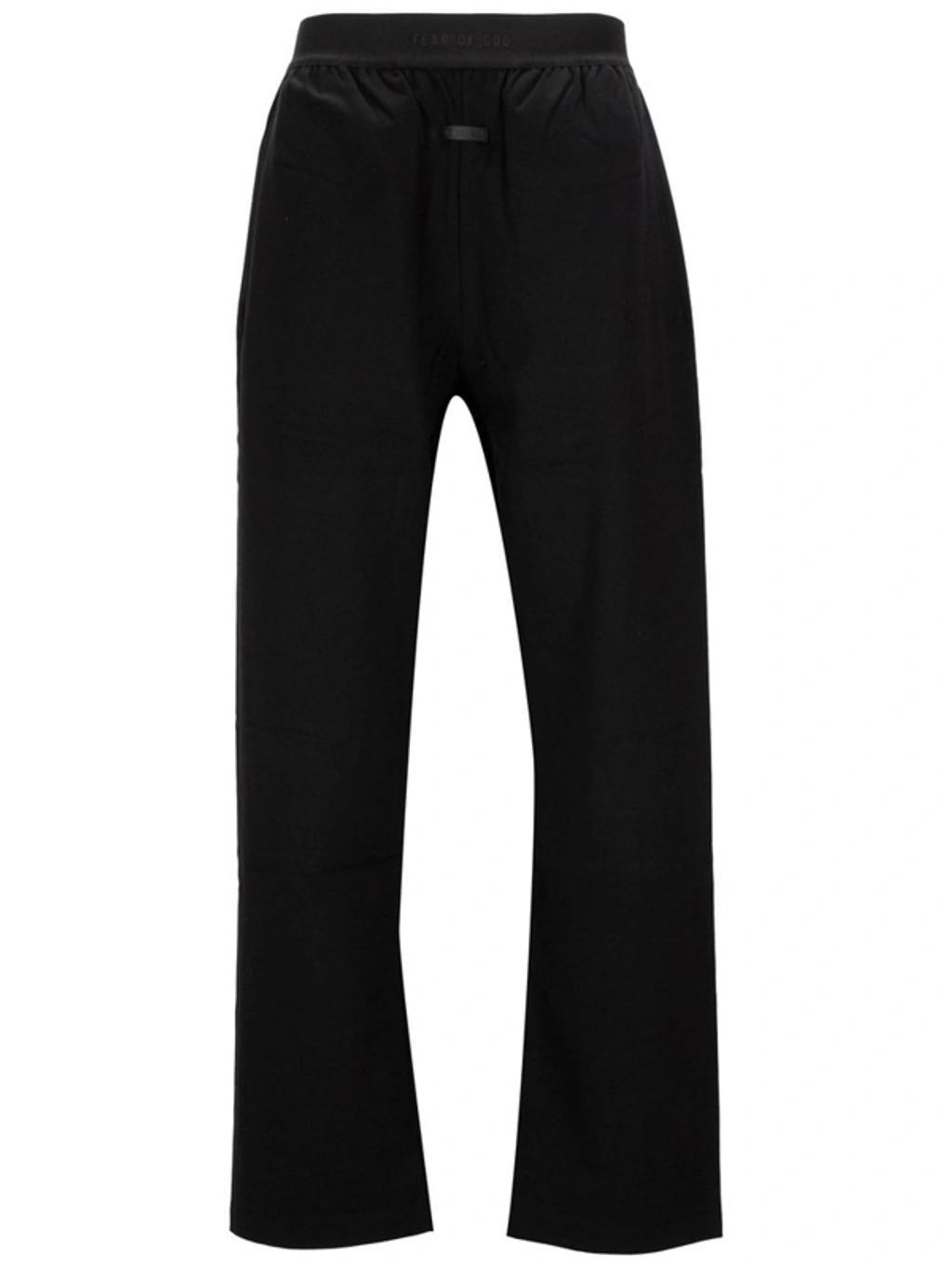 Logo-patch Straight-leg Trousers In Black product image