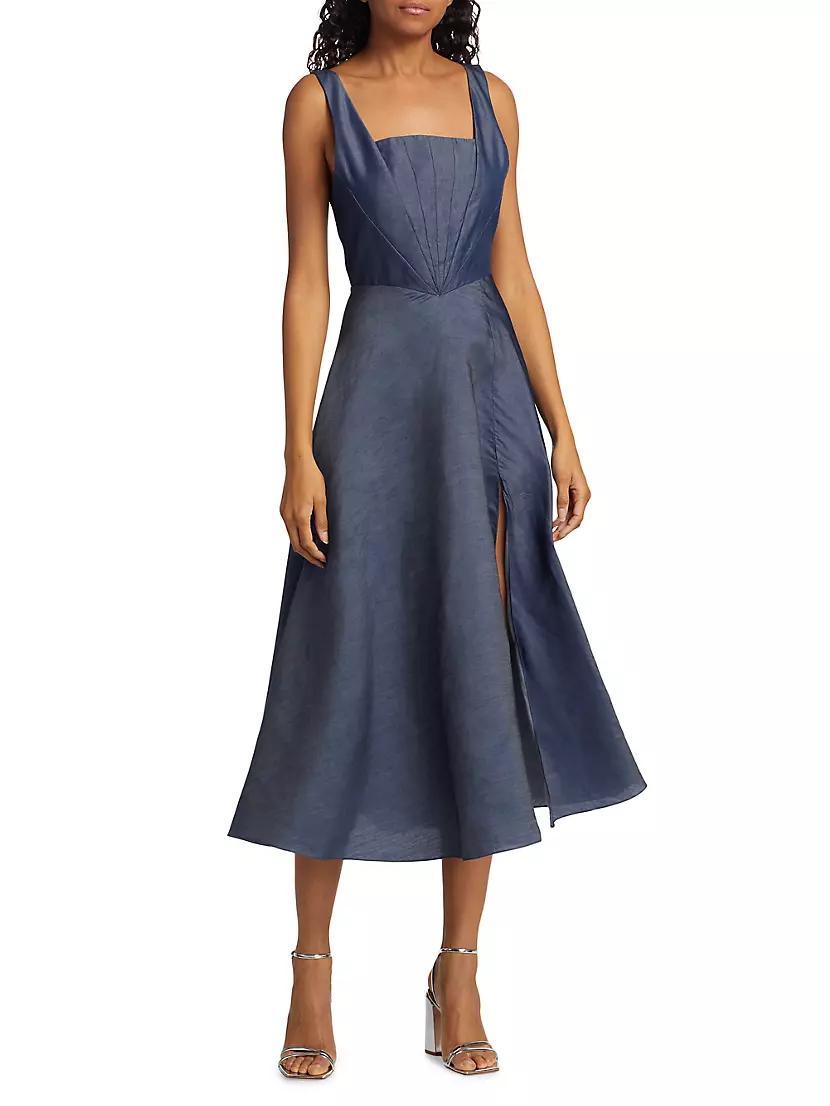 Adriana Chambray Midi-Dress Product Image