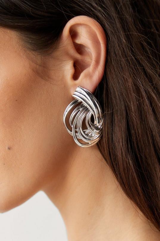 Twist Circle Earrings Product Image