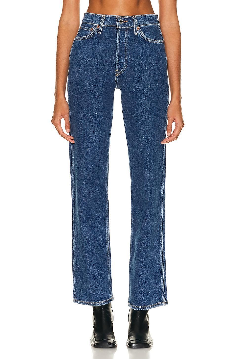 RE/DONE Originals 90s High Rise Loose in Denim-Medium. - size 29 (also in 23, 24, 30, 31) Product Image