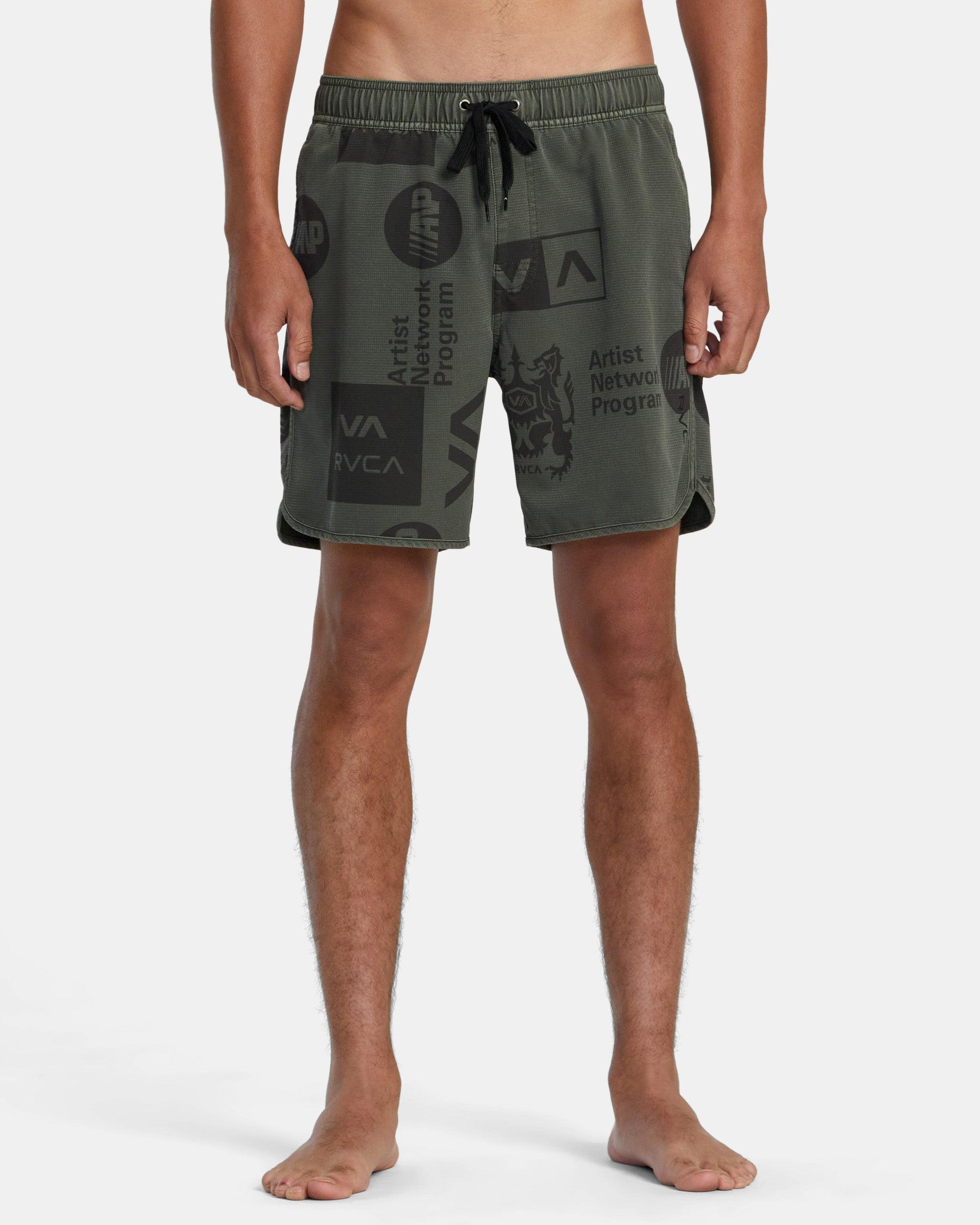 Eastern Elastic Waist Boardshorts 17" - Olive Product Image